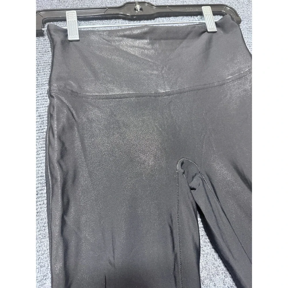 Spanx Faux Leather Leggings Women Medium Black Excellent Faux‎ Leather High Rise